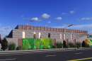 Mockup of the Lansing data center facade