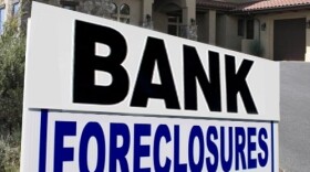 Bank foreclosure sign