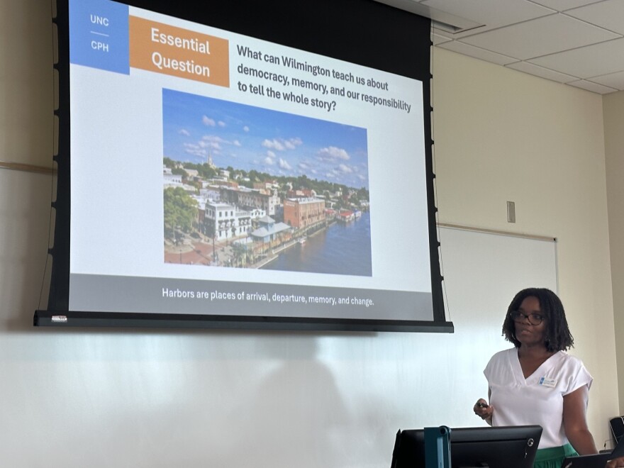 Carolina K-12 Director Cori Greer-Banks on the first day of the conference.