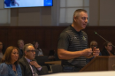 Antonio Sanchez, principal of Calwa Elementary School, speaks at the Fresno Unified board meeting on Aug. 26.