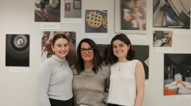 Elizabeth Spencer (center) with student research assistants Ashley Fisher (left) and Kennedi Beam (right)
