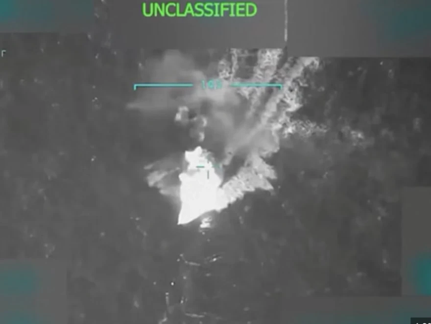 Video of the U.S. military's destruction on Tuesday, Sept. 2, 2025, of what it says was a drug-trafficking boat from Venezuela with 11 members of the Tren de Aragua gang onboard, all of whom were said to be killed.