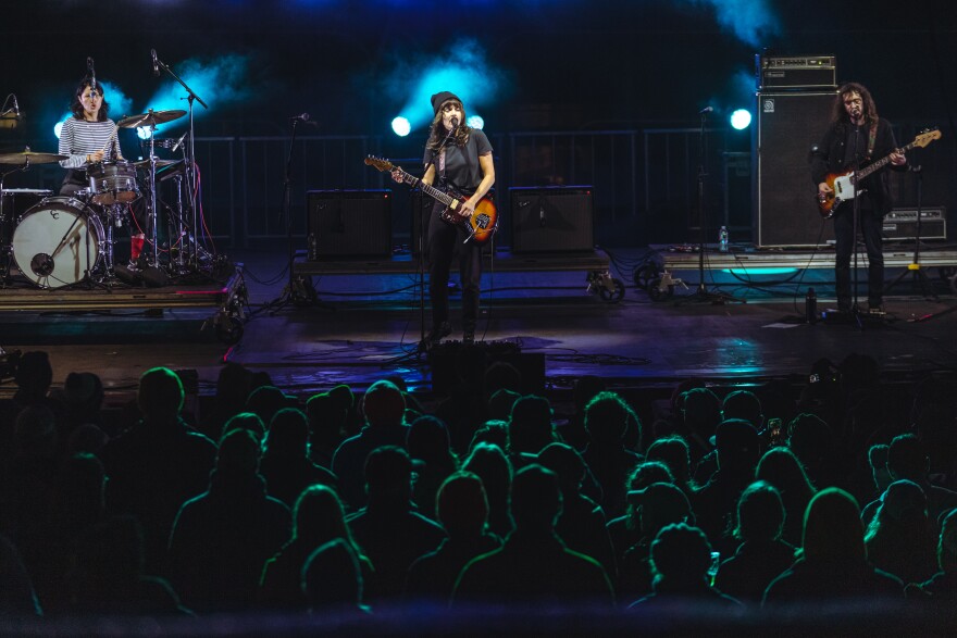 Courtney Barnett and her band perform the headlining set at Grand Rapids Riverfest on Sept. 6, 2025.