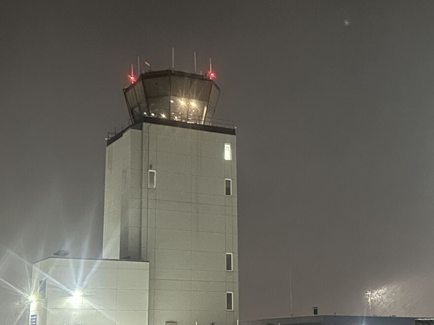The Air Traffic Control tower at Fairbanks International Airport on Oct. 25, 2026.