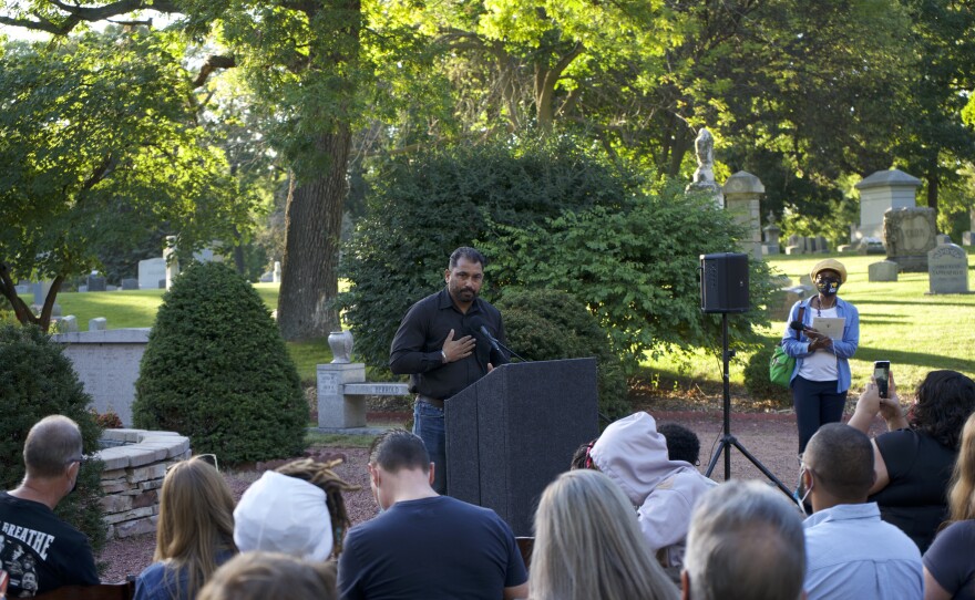 Pardeep Singh Kaleka, executive director of the Interfaith Conference of Greater Milwaukee, called for justice, healing, and reflection on the ways we perpetuate racial injustice today.