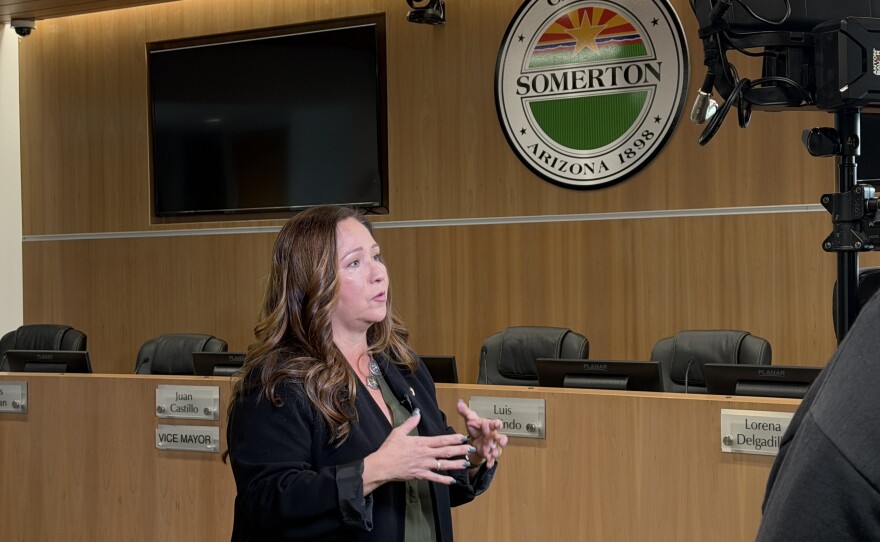Arizona Congresswoman Adelita Grijalva is pictured at Somerton City Hall during the start of her constituent office hours in Yuma County on Wednesday, January 28, 2026.