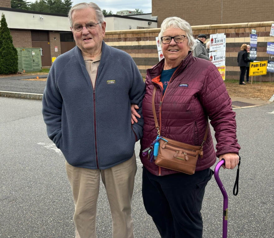 Judie and Bill Waldert of Concord voted for Vice President Kamala Harris Tuesday.