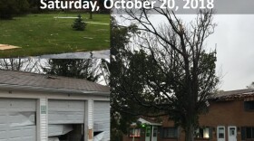 Damage from weak tornado on Greenmeadow Drive near Orchard Park Road in West Seneca.