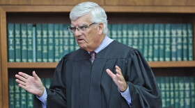 Judge William Sullivan addresses the jury during deliberations during Lindsay Clancy’s murder trial on Friday, Sept. 4, 2026, in Plymouth, Mass.
