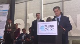 Then MDEQ Director Dan Wyant at a press conference last fall. 