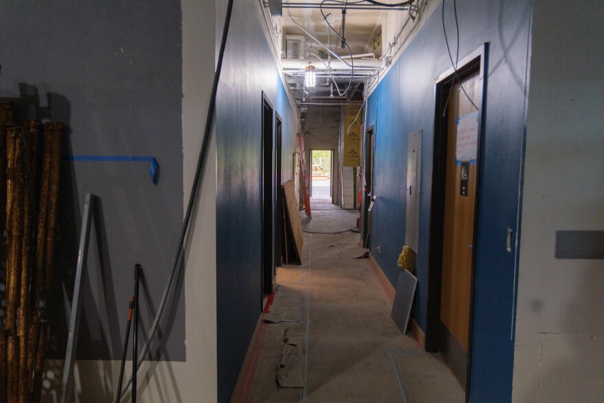 Many staff have switched to remote work while the building is under construction.