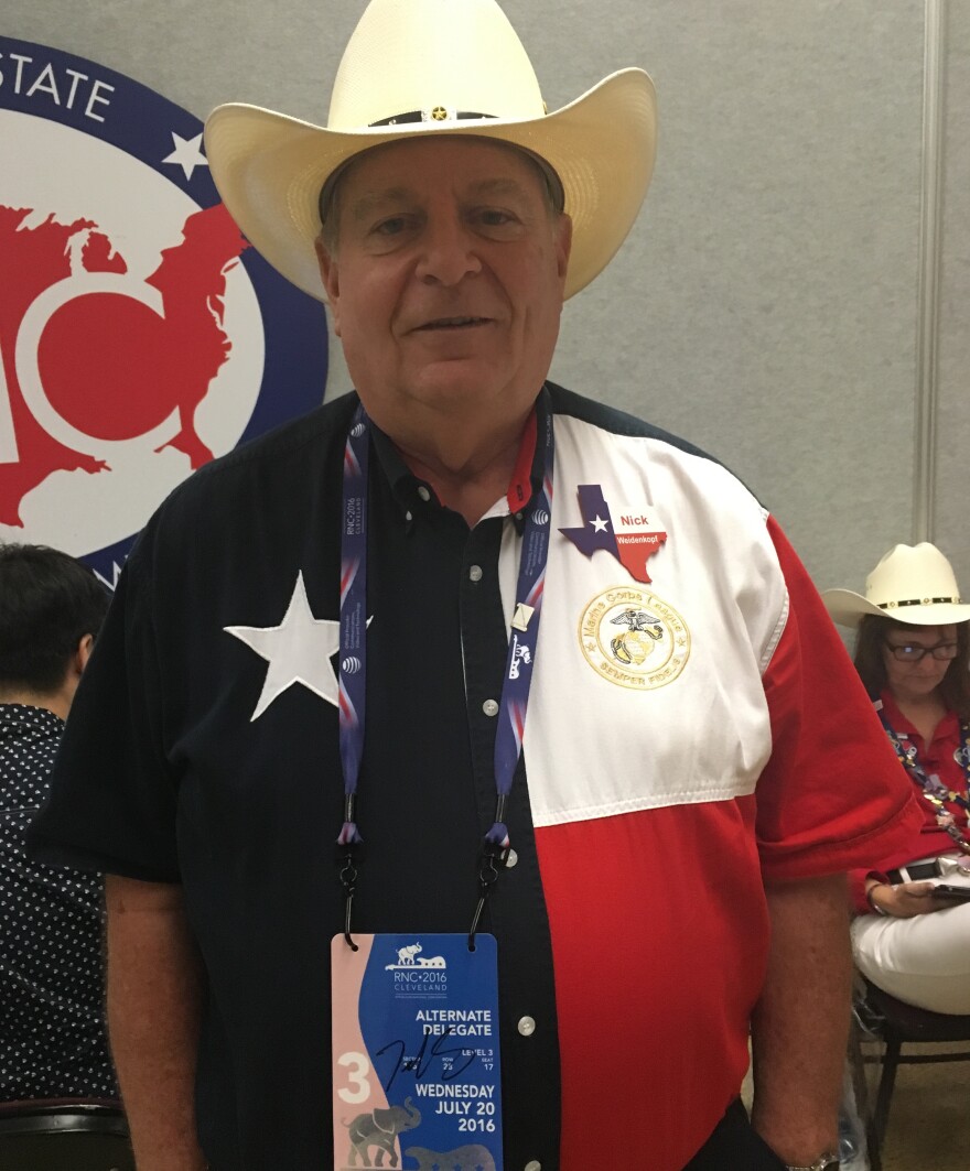 Nick Weidenkopf, an alternate delegate from Texas, had his credentials signed by Sen. Ted Cruz.