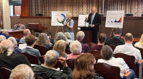 U.S. Rep. Victoria Spartz (R-Indiana) answers audience questions during a Saturday town hall meeting in Muncie.