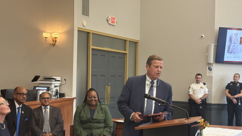 Richard Sise receiving the annual Henry B. Northup Award for Excellence in Enhancing Equal Justice in the Courts