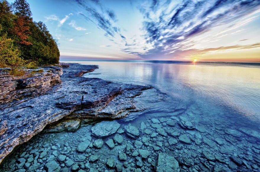 Lake Michigan at sunrise. 