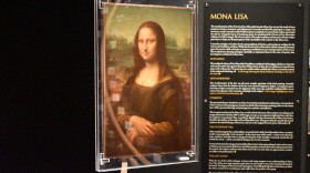 The Mona Lisa replica hanging in the Peoria Riverfront Museum.