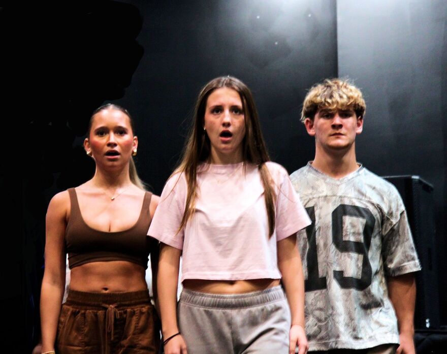 Georgia Rainero (center) as Sue in 'Carrie the Musical'