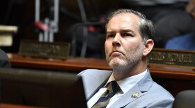 FILE - Kentucky Sen. Max Wise listens to a speech during the opening day of the Kentucky State Legislature special session in Frankfort, Ky., Sept. 7, 2021. (AP Photo/Timothy D. Easley, File)