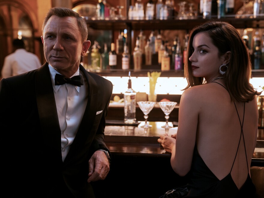 James Bond (Daniel Craig) and Paloma (Ana de Armas) in No Time To Die. Typically, Bond's romantic relationships are "brief, with little time for a healthy exchange of sexual history," and little to suggest that he uses condoms, the study authors note.