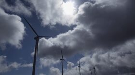 Wind turbines cover the landscape on a government sponsored wind farm in La Rumorosa, Mexico, in March 2010. (Guillermo Arias/AP)
