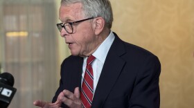 Governor Mike DeWine speaks to press about JobsOhio's new $300 million program to connect workers with new businesses.