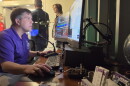 Nathaniel Frissell, associate professor of physics and engineering, connects with another ham radio operator during club night at the University of Scranton on Thursday. He will serve as the principal investigator of the project, titled “Discovering the SPARC: Space Physics Through Amateur Radio Connections.”