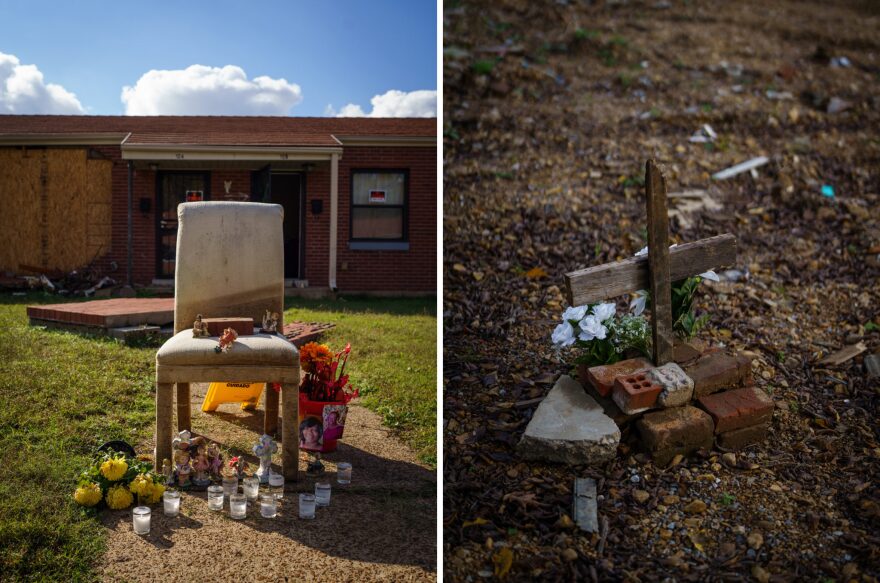 Makeshift memorials serve as a reminder of the floods that ripped through Waverly, Tenn.