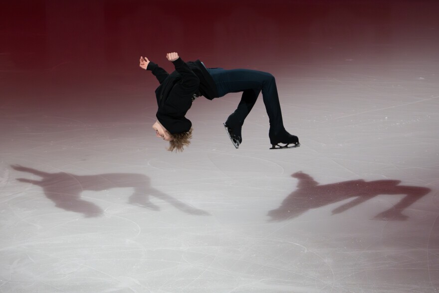 Ilia Malinin performs in exhibition after being named to the 2026 U.S. Olympic Figure Skating Team at the Enterprise Center on Sunday, Jan. 11, 2026, in St. Louis’ Downtown West neighborhood.