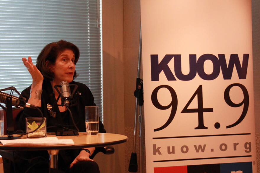 NPR political correspondent Mara Liasson speaking at KUOW studios on March 31, 2016.