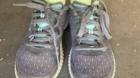 Marissa’s shoes on the day she learned to tie them. (Courtesy)