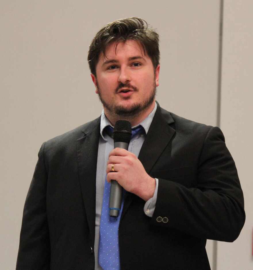 Tenor Luke Norvell performs during finals of Luciano Pavarotti Foundation Opera Naples International Voice Competition.