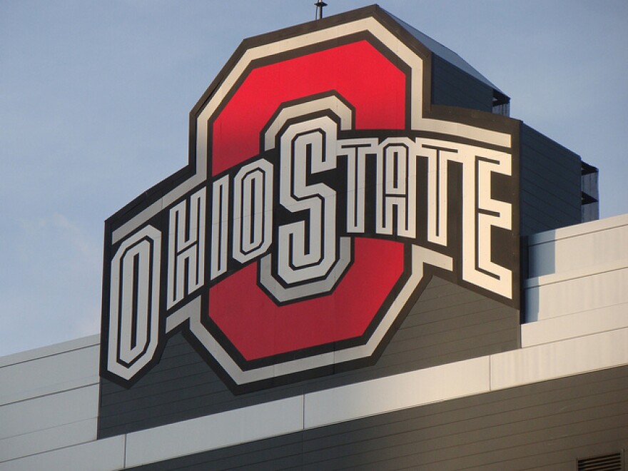 Ohio State logo on Ohio Stadium scoreboard