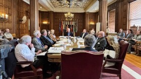 Gov. Greg Gianforte convened this first meeting of his Property Tax Task Force at the state Capitol, Feb. 14, 2024.