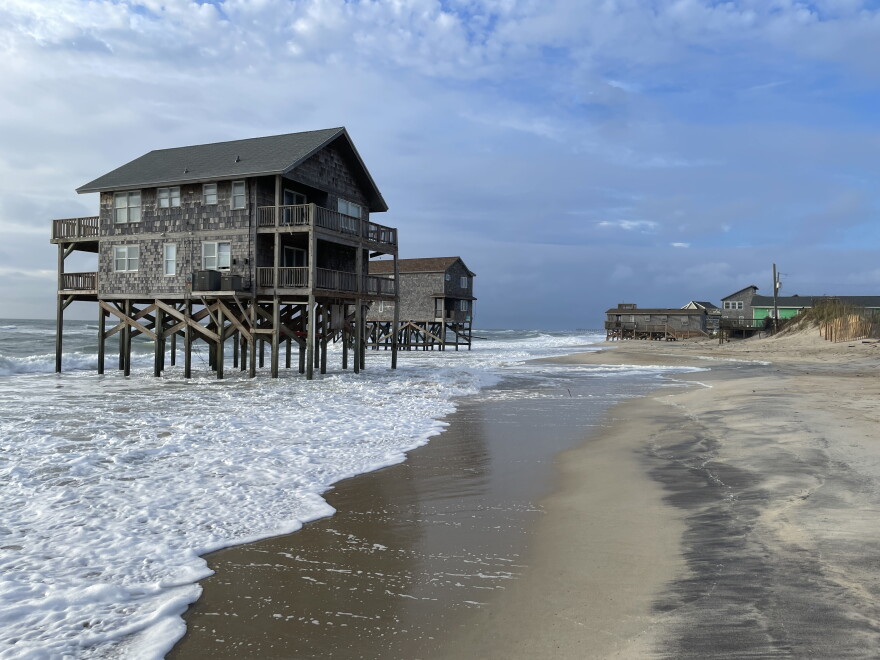 Severe coastal erosion is narrowing coastlines on North Carolina's Outer Banks.