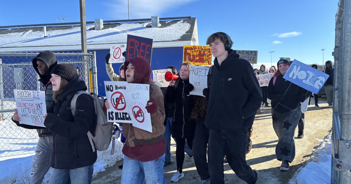 Maine students walk out as part of national strike against immigration enforcement