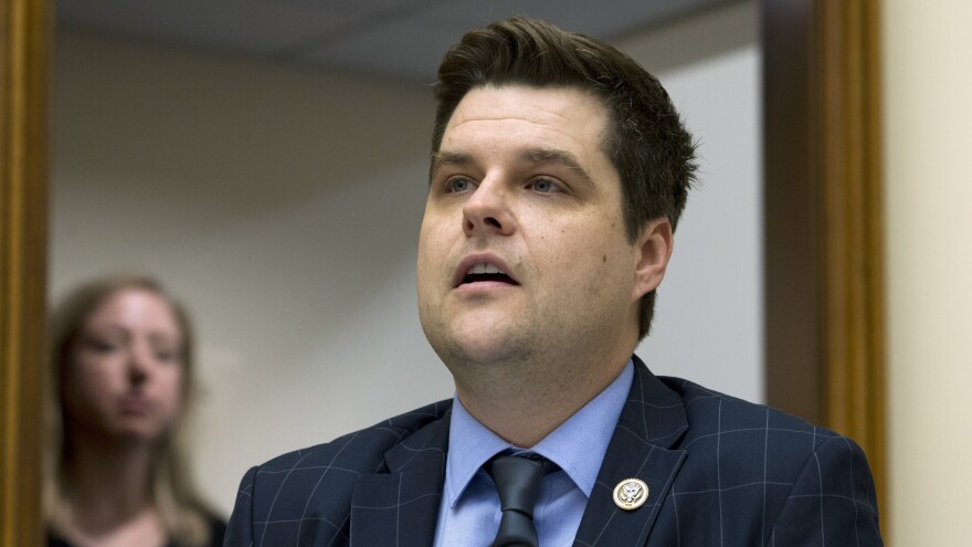 Rep. Matt Gaetz, R-Fla., a member of the House Judiciary Committee, injected the immigration debate into a hearing on gun violence prevention.