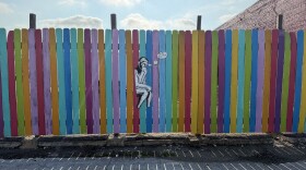 A fence in Norfolk's NEON District. The Downtown Norfolk Council announced plans to pause its yearly NEON District Festival for a new NEON Nights series including art events inside downtown businesses starting October 16.
