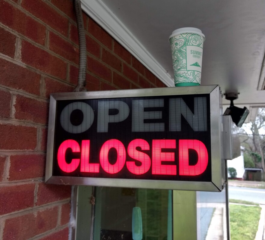 This old drive-up bank is closed now, but soon Summit Coffee will be serving drinks and snacks from  here. 