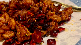 Laziji, dry chile chicken, at Miss Shirley's.