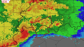 Meteorologists had issued tornado warnings on Saturday for portions of Indiana, Kentucky and Illinois. (Iowa Environmental Mesonet)
