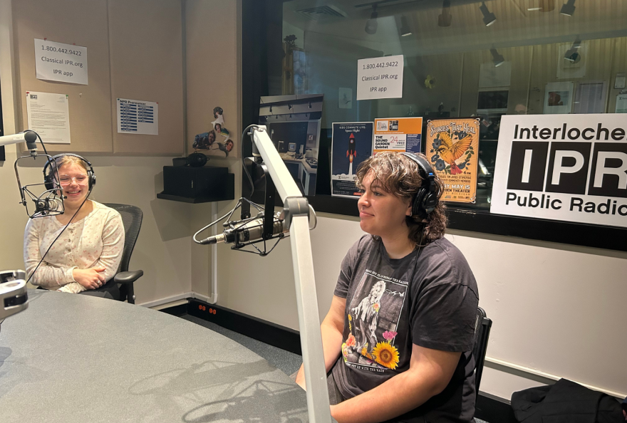 Interlochen students and "9 to 5" cast and crew, Chloe Johanek and Cates Asleson.