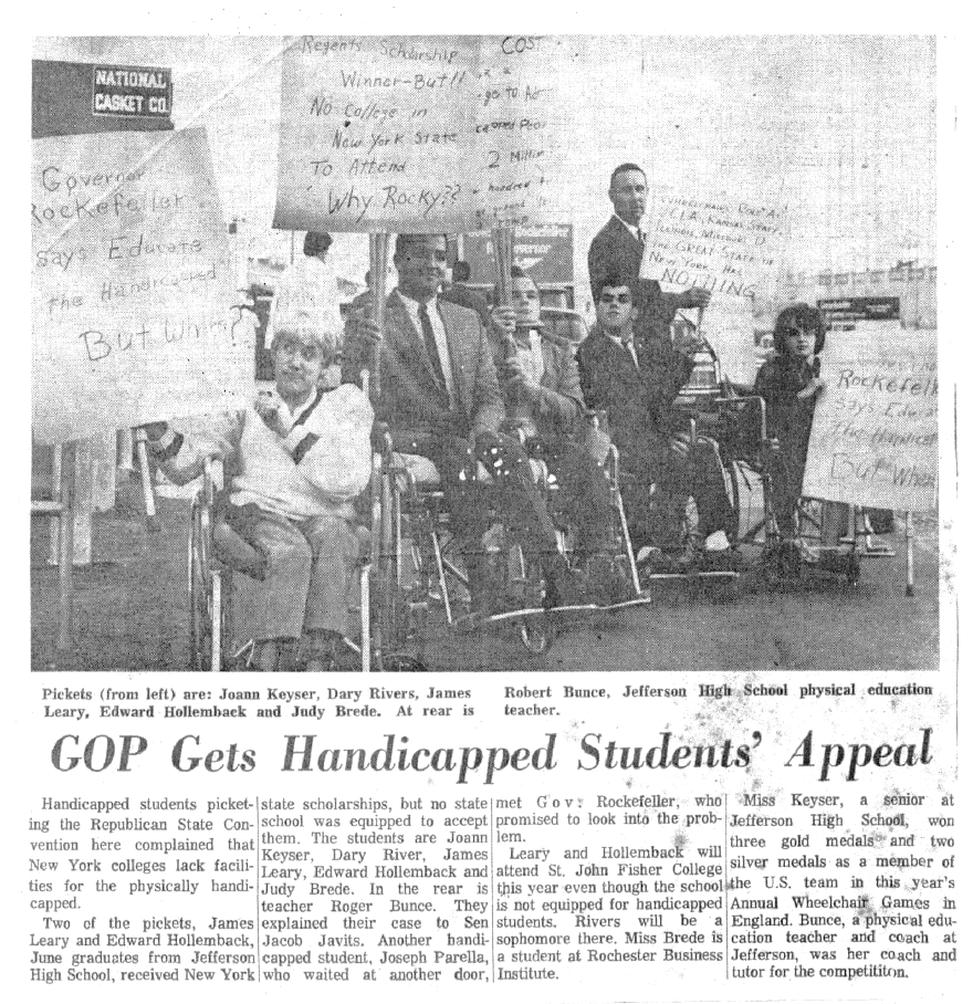 A newspaper clipping of The Times-Union dated September 9, 1966. Edward Hollembaek (left) was 20 at the time.