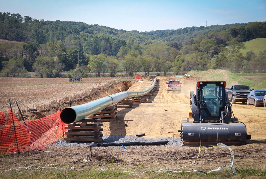 Pipeline construction site