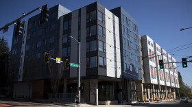 The newly constructed Arbora Court Apartments, with 133 units, is shown on Monday, April 23, 2018, in Seattle. Forty of the apartments have been set aside for families transitioning out of homelessness.