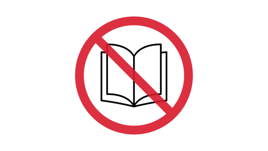 Book ban icon, open education textbook, library vector illustration symbol. learning design isolated on white background