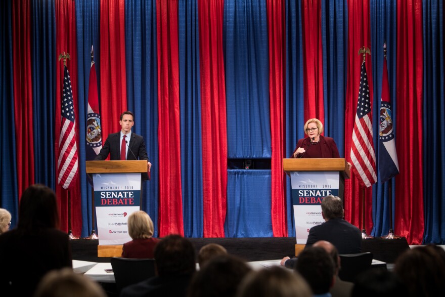 Republican Attorney General Josh Hawley and Democratic U.S. Sen. Claire McCaskill