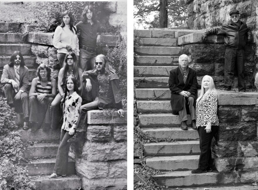 Barnstorm photographed at the Thornrose Cemetery in Staunton in 1972 and 2022, respectively.