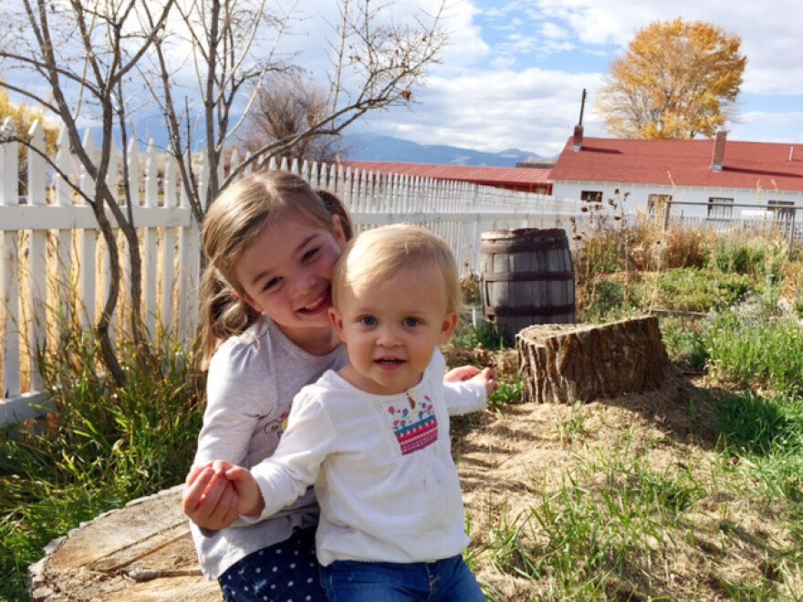Isla Thomson with her older sister. Isla turned 2 years old in November.