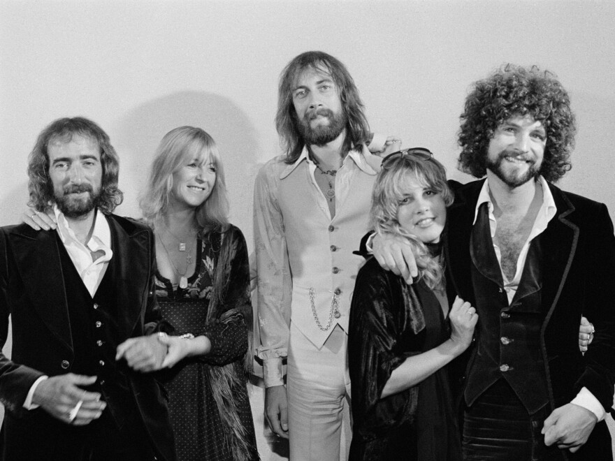 Fleetwood Mac's 1976, Rumours-era lineup featured John McVie, Christine McVie, Mick Fleetwood, Stevie Nicks and Lindsey Buckingham.