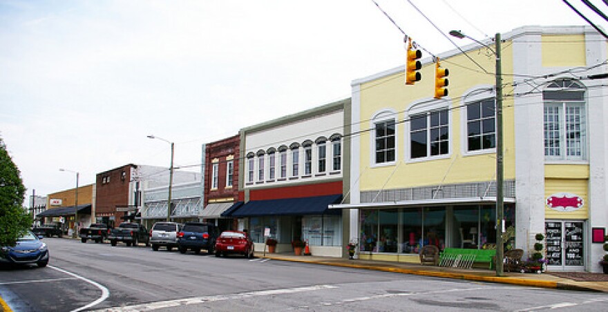 An image of the Belhaven Commercial District in Beaufort County